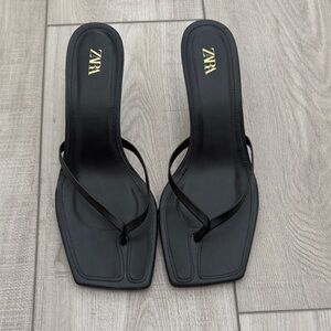 Zara Black Strappy Heels